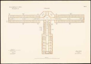 Zentralgefängnis, Mühlenweg, Stuhm Hauptgebäude: Grundriss 1. OG 1:150