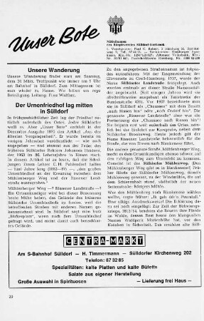 Der Urnenfriedhof lag mitten in Sülldorf