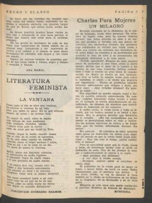 La ventana : Literatura feminista