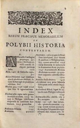 Polybiu Tu Lykorta Megalopolitu Historiōn Ta Sōzomena, 1