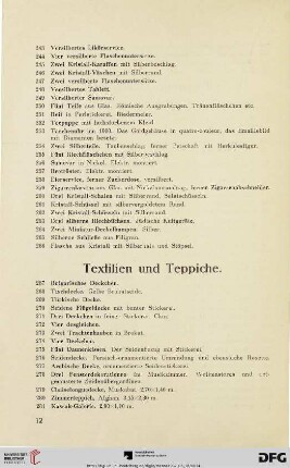 Textilien und Teppiche (Nr. 267-305)