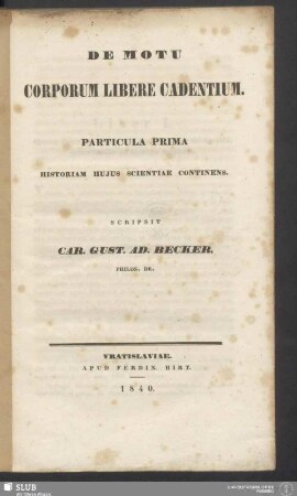 Particula 1: Particula prima historiam hujus scientiae continens