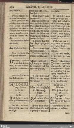 Dialogus Trigesimus septimus. De Bello