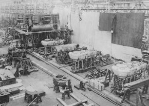 Montagehalle für Schiffsmaschinen, Germania-Werft : Technikgeschichte | Maschinenbau | Verkehrswesen | Schiffbau