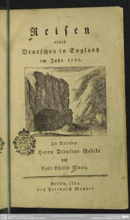 Reisen eines Deutschen in England im Jahr 1782