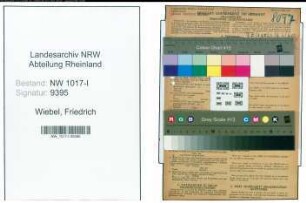 Entnazifizierung Friedrich Wiebel , geb. 13.07.1890 (Kaufmaennischer Angestellter)