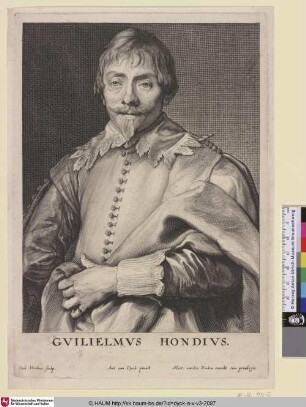 Giulielmus Hondius [Porträt des Kupferstechers Willem Hondius; Willem Hondius; Portret van Willem Hondius]