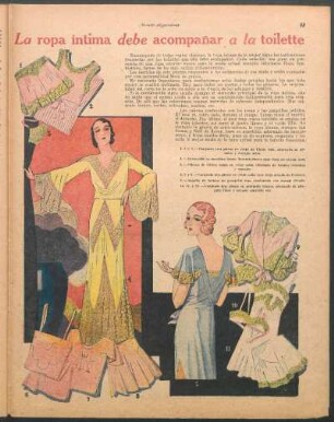 La ropa íntima debe acompañar a la toilette