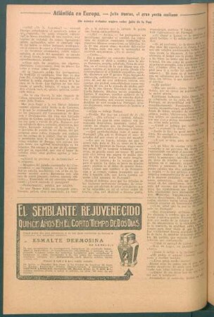 Atlántida en Europa. : Julio Dantas, el gran poeta lusitano