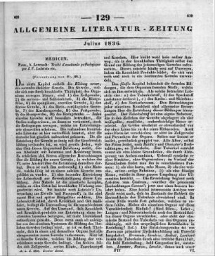 Lobstein, J. F.: Traité d'anatomie pathologique. T. 1-2. Paris: Levrault 1829-33 (Fortsetzung von Nr. 128)