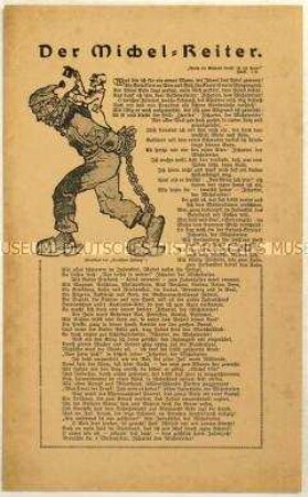 Flugblatt aus der Zeit der Revolution 1918/1919 mit einem antisemitischen Gedicht über die deutsche Geschichte