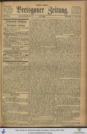 21.06.1891 (Erstes Blatt)