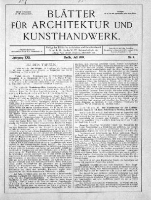 No. 7, Juni 1909