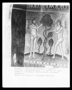 Bildprogramm — Alttestamentlicher Zyklus — Sündenfall; Adam und Eva verstecken sich