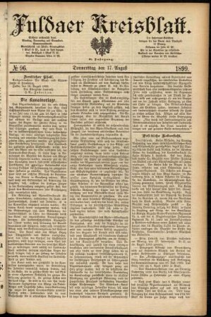 Ausgabe vom Donnerstag, den 17. August 1899.