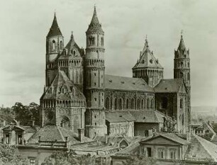 Worms. Dom Sankt Peter (1130-1181). Ansicht von Südwesten