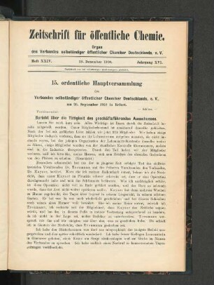 Heft XXIV. 30. Dezember 1910. Jahrgang XVI.