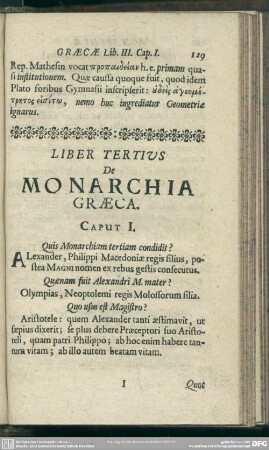 Liber Tertius De Monarchia Graeca