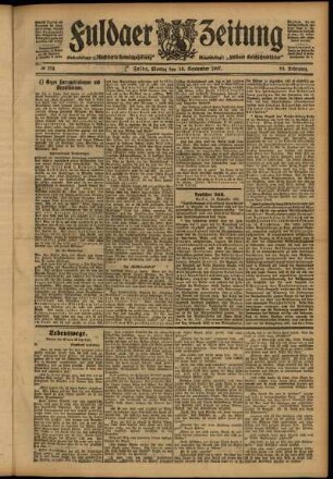 Ausgabe vom Montag, den 16. September 1907.