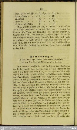 Bemerkungen zu dem Aufsatz: "Ueber Gewerbe-Freiheit"