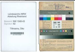 Entnazifizierung Otto Tillmanns , geb. 07.12.1882 ()