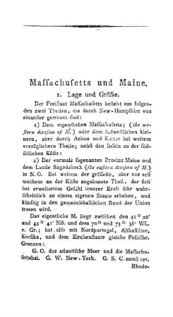 c) Massachusetts und Maine