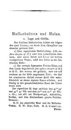 c) Massachusetts und Maine