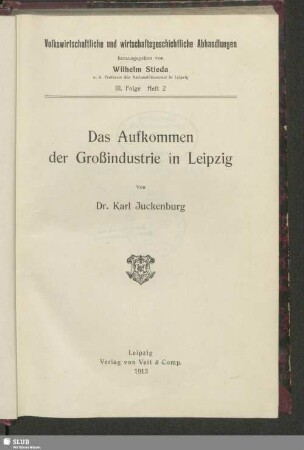 Das Aufkommen der Großindustrie in Leipzig
