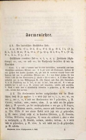 Grammatik der lateinischen Sprache