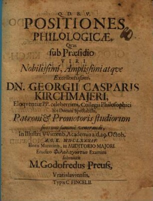 Positiones philologicae