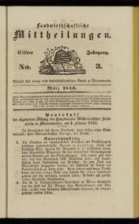 Eilfter Jahrgang. No. 3.