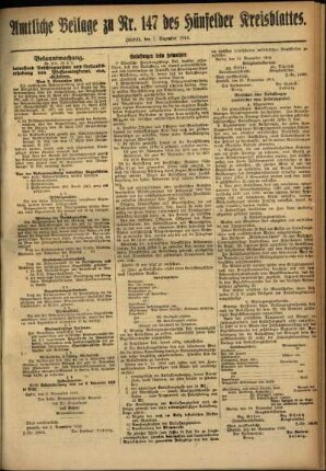 Zweite Ausgabe vom Samstag, den 07. Dezember 1918.