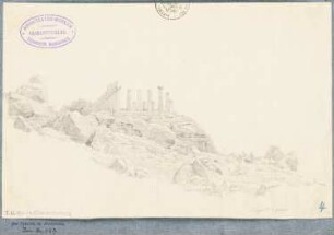 Tempel der Juno Lacinia (Tempio di Giunone), Agrigent (Girgenti): Perspektivische Ansicht