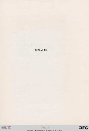 Gemälde (Nr. 1-42)