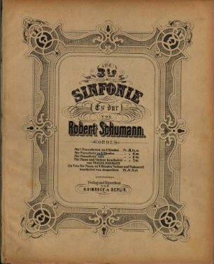 3te Sinfonie (Es-Dur) : op. 97
