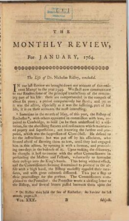 The monthly review, or, literary journal. 30. 1764