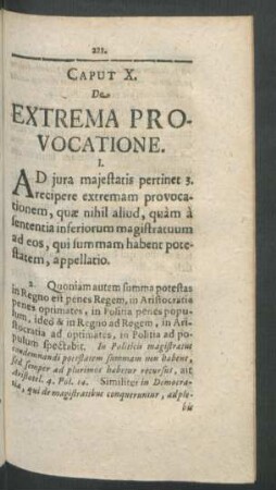 Caput. X. De Extrema Provocatione