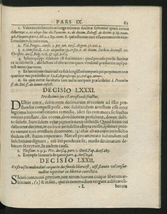 Decisio LXXXI. - LXXX.