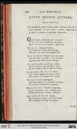 Canto decimo settimo