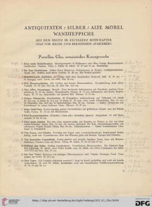 Antiquitäten (Nr. 1-169)