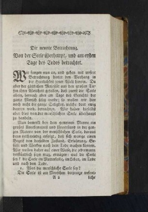 Die neunte Betrachtung.