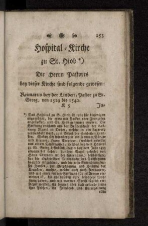 Hospital - Kirche zu St. Hiob