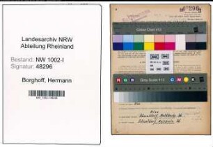 Entnazifizierung Hermann Borghoff, geb. 03.11.1913 (Kaufm.Angest.)