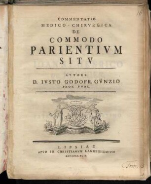 Commentatio Medico-Chirvrgica De Commodo Parientivm Sitv
