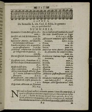 Caput I. De Remedio I. ult. Cod. d. fideic, in genere: An, & quid illud sit?