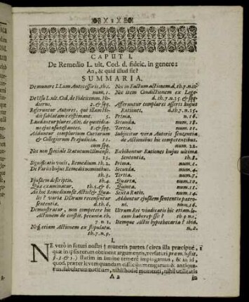 Caput I. De Remedio I. ult. Cod. d. fideic, in genere: An, & quid illud sit?