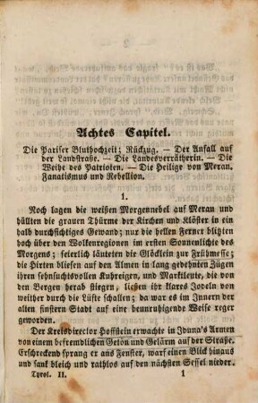Der Aufstand in Tyrol : Historisch-romantisches Gemälde aus dem Jahre 1809, 2