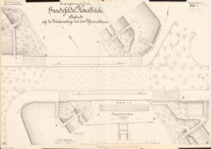 Großschiffahrtsweg, Breslau Hundsfelder Kanalbrücke: Aufsicht, Schnitt 1:100