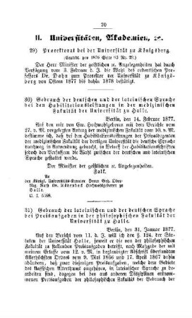 Prorektorat bei der Universität zu Königsberg : [II. Universitäten, Akademien, etc.]