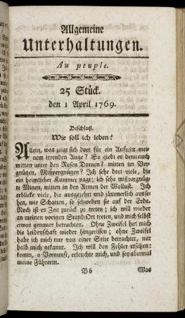 25 Stück. d. 1. April 1769.